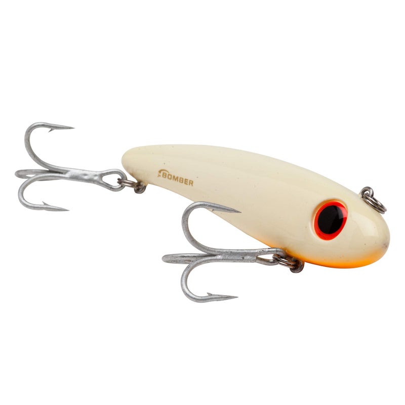 Bomber Lures Mullet Slow-Sinking Twitch, Walking Saltwater Fishing Lure, Excellent for Speckled Trout, Redfish, Stripers and More, 3 1/2", 5/8 oz, Bone Orange Throat - Image 2